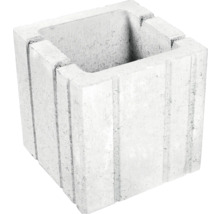 Bolțar pentru stâlpi din beton, pătrat, cu caneluri verticale.