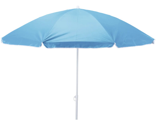 Umbrelă de soare albastră cu margine albă