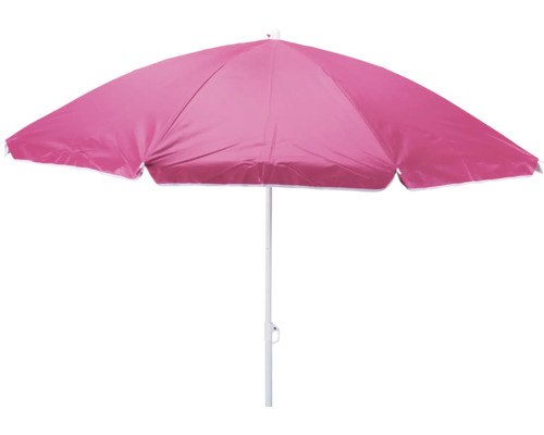 Umbrelă de soare roz cu margine albă