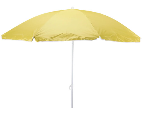 Umbrelă de soare galbenă cu cadru alb