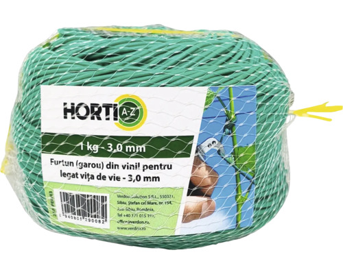 Pachet sfoară de grădină verde, 1 kg, 3.0 mm, pentru legat plante