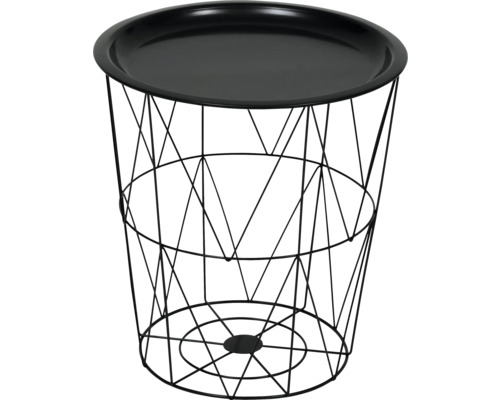 Măsuță laterală decorativă din metal cu tavă