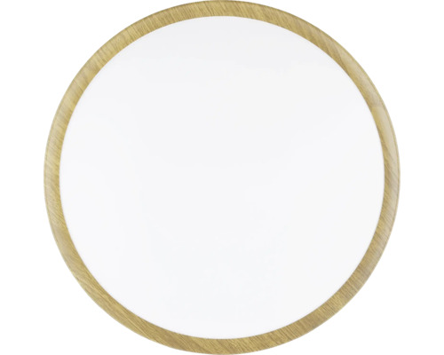 Plafonieră LED rotundă cu ramă din lemn