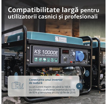 Generator pe benzină KS 10000E pentru utilizare în interior și exterior