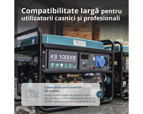 Generator pe benzină KS 10000E pentru utilizare în interior și exterior