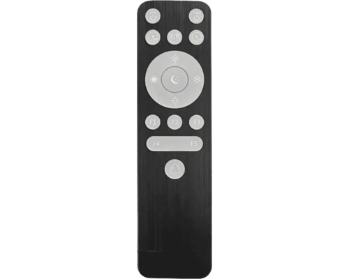 Telecomandă cu diverse butoane pentru controlul luminii și al ventilatorului