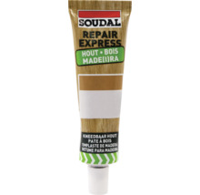 Logo Soudal, chit pentru lemn Repair Express în tub pentru reparații de lemn.