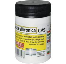 Pastă siliconică pentru gaz în recipient de 460 grame, rezistentă la temperaturi de până la 300 grade Celsius și presiune de 12 bari.