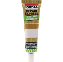 Chit pentru lemn Soudal Repair Express în tub pentru reparații de lemn.