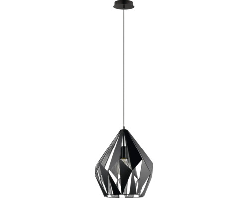 Lampa suspendată neagră cu design geometric