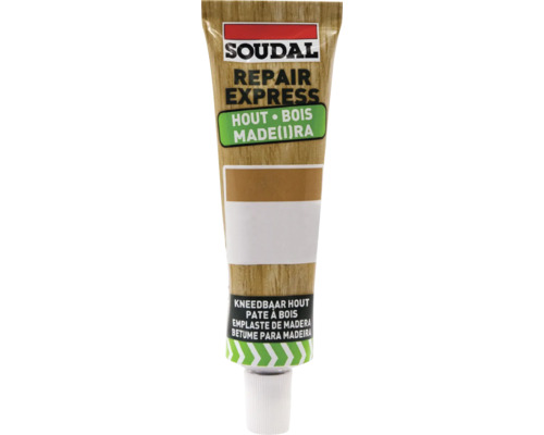 Soudal Repair Express chit de lemn în tub pentru reparații rapide ale lemnului.