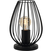 Lampă de masă decorativă cu abajur tip cușcă și sursă de lumină