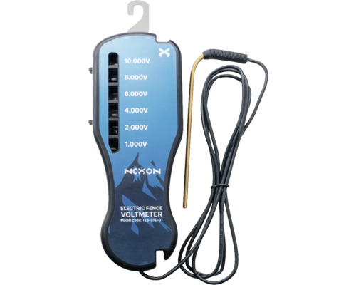 Voltmetru pentru gard electric cu cablu și tijă de împământare