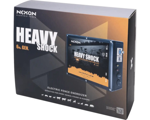 Ambalajul unui aparat pentru gard electric Nexon Heavy Shock, generația a 6-a