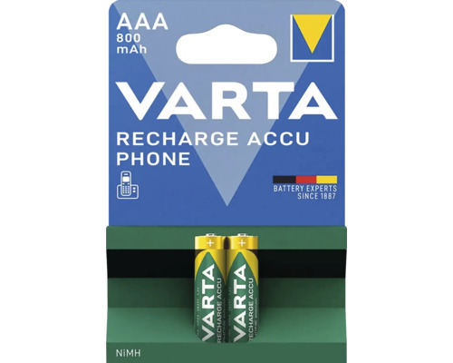 Varta Recharge Accu Phone AAA 800 mAh, pachet de două