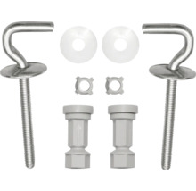 Set de fixare pentru scaune de toaletă cu șuruburi, șaibe și piulițe
