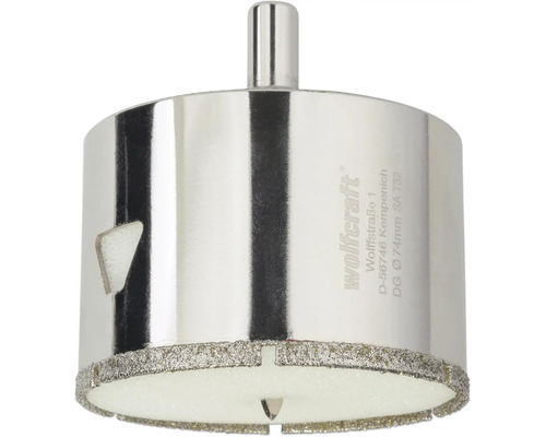 Carotă diamantată Wolfcraft, diametru 74 milimetri