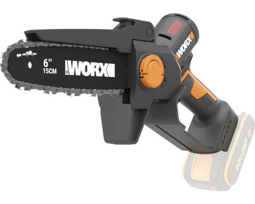 Fierăstrău cu lanț cu acumulator Worx cu o lungime de tăiere de 15 centimetri