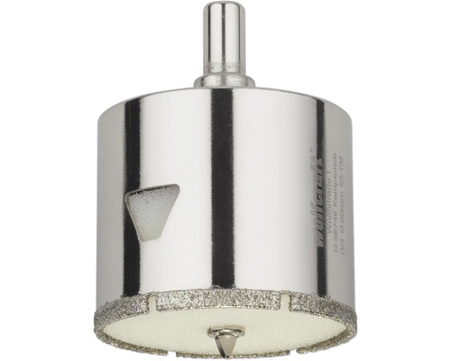 Freza cilindrică diamantată cu burghiu de centrare, diametru 60 milimetri