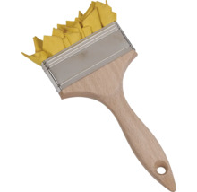 Pensulă lată, plată, cu mâner din lemn și peri sintetici