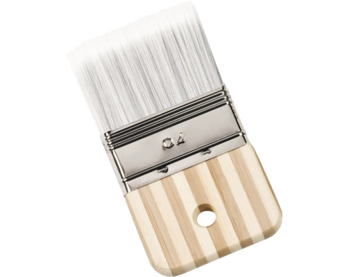 Pensulă plată cu mâner din lemn și peri