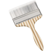 Pensulă plată cu mâner din lemn în dungi și peri
