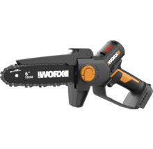 Mini-fierăstrău cu lanț cu acumulator, cu o lungime de tăiere de 15 cm, de la Worx
