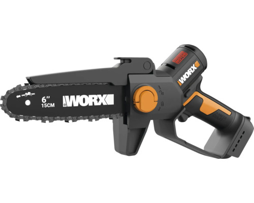 Mini-fierăstrău cu lanț cu acumulator, cu o lungime de tăiere de 15 cm, de la Worx