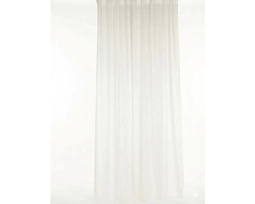 Cortină albă, transparentă, din material textil