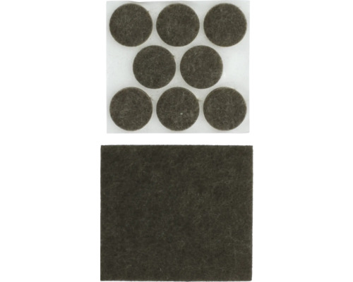 Glisiere autoadezive pentru mobilă din pâslă, de formă rotundă și pătrată