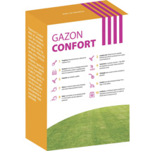Ambalaj produs Gazon Confort cu instrucțiuni de îngrijire a gazonului