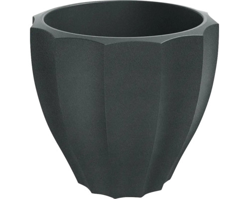 Ghiveci flori Rona plastic Ø 80 cm H 72 cm grafit Ghiveci de flori din plastic cu design fațetat