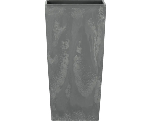 Mască ghiveci Urbi Square plastic 24x24x45 cm gri marengo efect beton Jardinieră dreptunghiulară