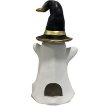 Figurină decorativă cu fantomă cu pălărie de vrăjitoare pentru Halloween