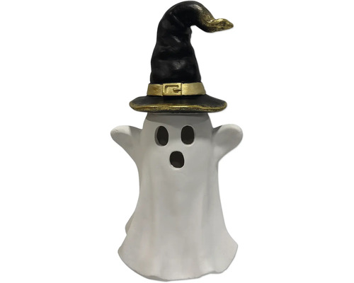 Fantomă cu pălărie de vrăjitoare ca decorațiune de Halloween