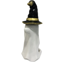 Figurină decorativă cu fantomă și pălărie de vrăjitoare pentru Halloween