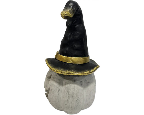 Figurină decorativă de Halloween dovleac cu pălărie de vrăjitoare