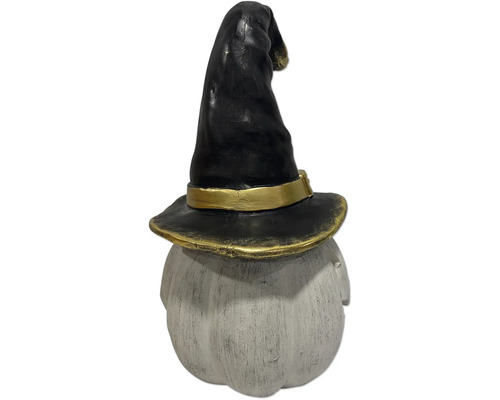 Figurină decorativă de Halloween: dovleac cu pălărie de vrăjitoare