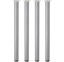 Patru picioare de masă argintii