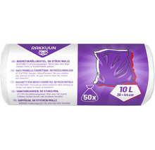 Saci de gunoi cosmetici, 50 de bucăți pe rolă, capacitate de 10 litri