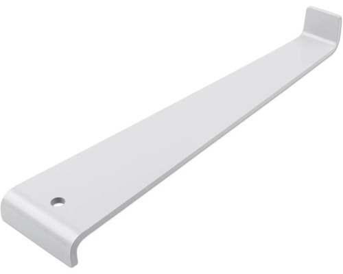 Suport de raft robust din metal cu cârlig de agățare și gaură de montaj.