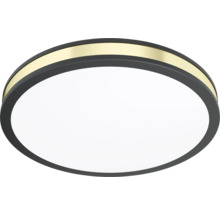 Plafonieră rotundă cu accent auriu