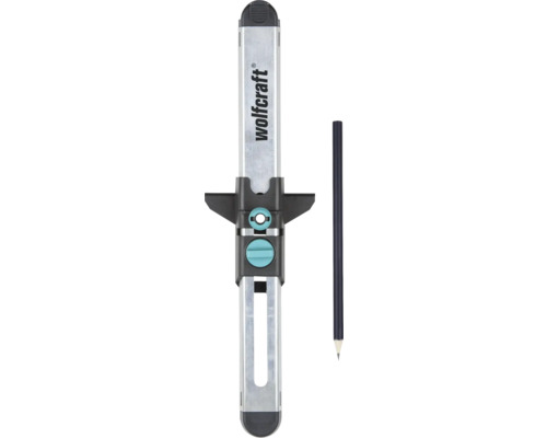Trasator paralel Wolfcraft din metal și plastic inclusiv creion pentru marcarea marginilor.