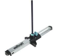 Opritor paralel și ajutor pentru marcare Wolfcraft din aluminiu și plastic cu un creion.
