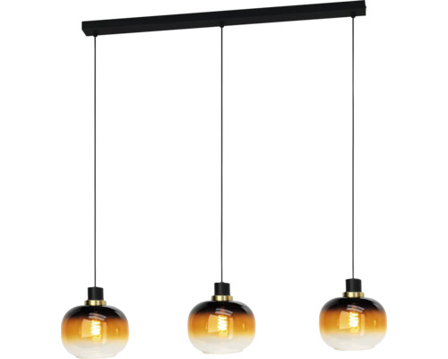 Lumină suspendată cu trei sfere de sticlă