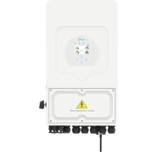 Invertor Deye cu afișaj și avertisment privind șocul electric