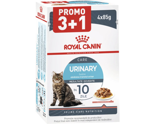 Hrană pentru pisici Royal Canin Urinary Care, pachet de 4 ori 85 grame