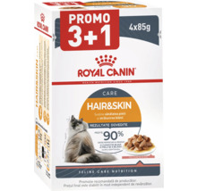 Hrană pentru pisici Royal Canin Hair and Skin, pachet de 4 ori 85 grame