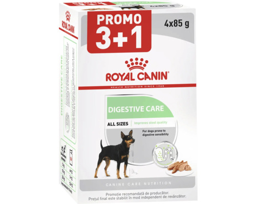 Hrană pentru câini Royal Canin Digestive Care, pachet de 4 ori 85 grame