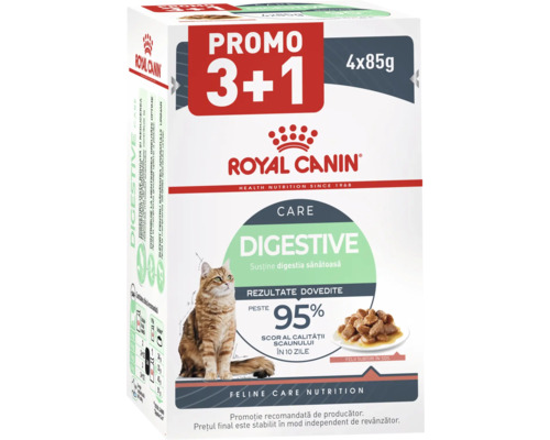 Hrană pentru pisici Royal Canin Digestive Care, pachet de 4 ori 85 de grame